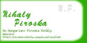 mihaly piroska business card